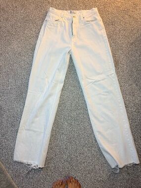Zara Cream High-Rise 90s Women's Jeans